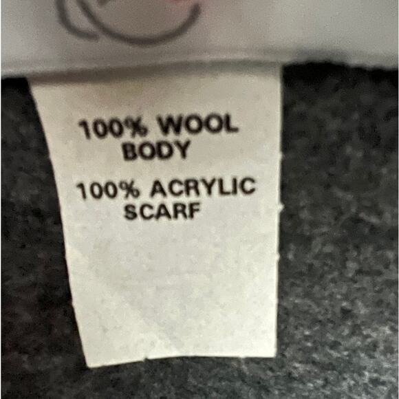 Vintage Betmar New York Gray Wool Hat with Attached Scarf One Size - Picture 8 of 9